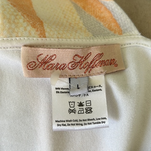 NWOT Mara Hoffman Cream Knit Cutout Mini Shift Dress in Loom Peach Pastel - L - Picture 11 of 14